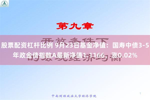 股票配资杠杆比例 9月23日基金净值：国寿中债3-5年政金债指数A最新净值1.1166，涨0.02%