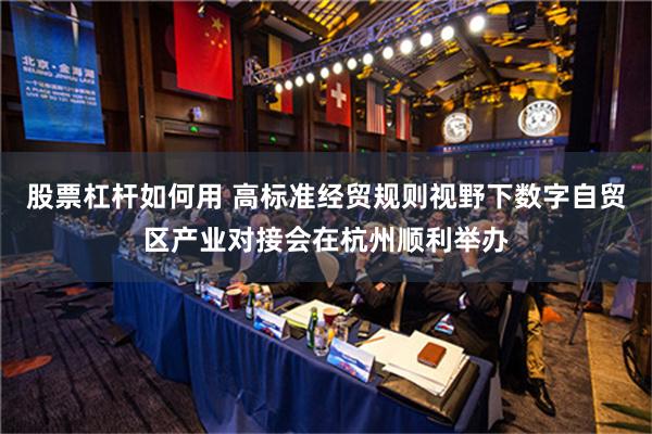 股票杠杆如何用 高标准经贸规则视野下数字自贸区产业对接会在杭州顺利举办