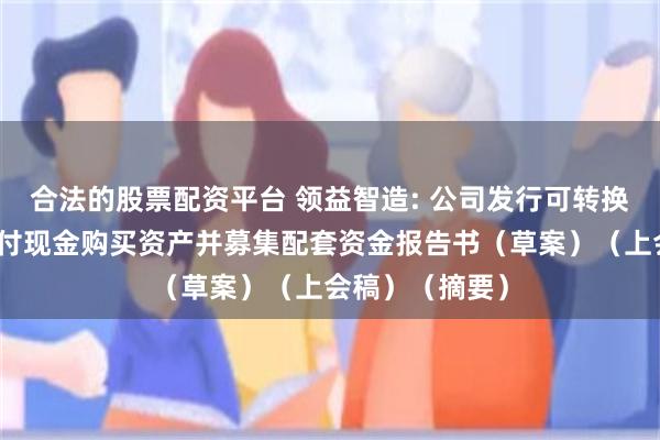 合法的股票配资平台 领益智造: 公司发行可转换公司债券及支付现金购买资产并募集配套资金报告书（草案）（上会稿）（摘要）